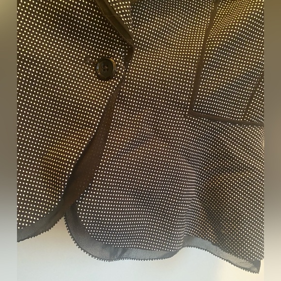 WHBM Classy Black White Dot Suit Jacket - Picture 7 of 7